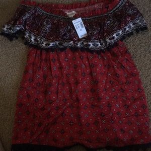 Off the shoulder boho top